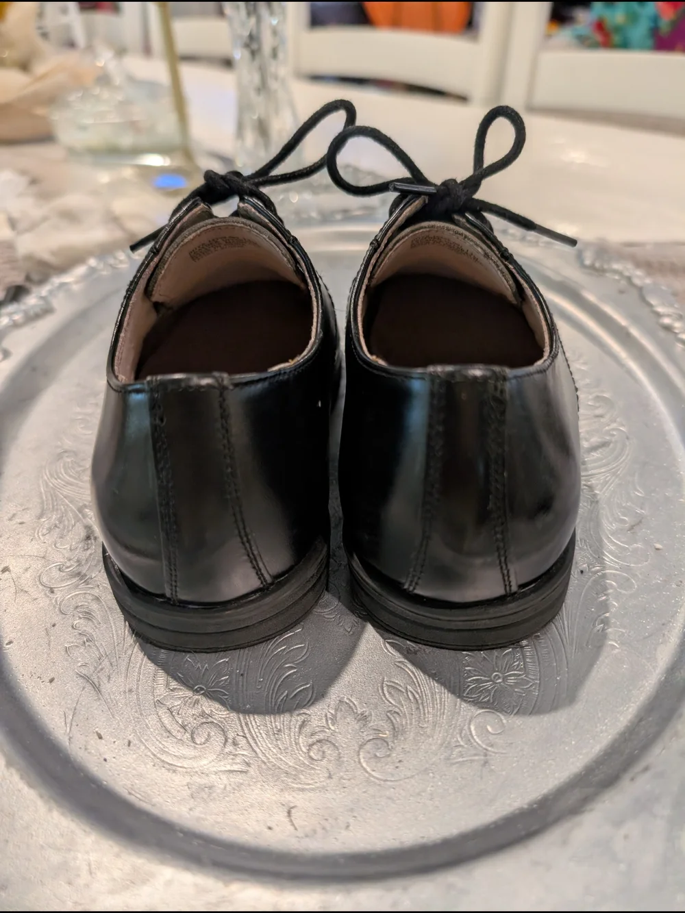 Florsheim Black Boys Size 13 Lace-Up Dress Oxfords